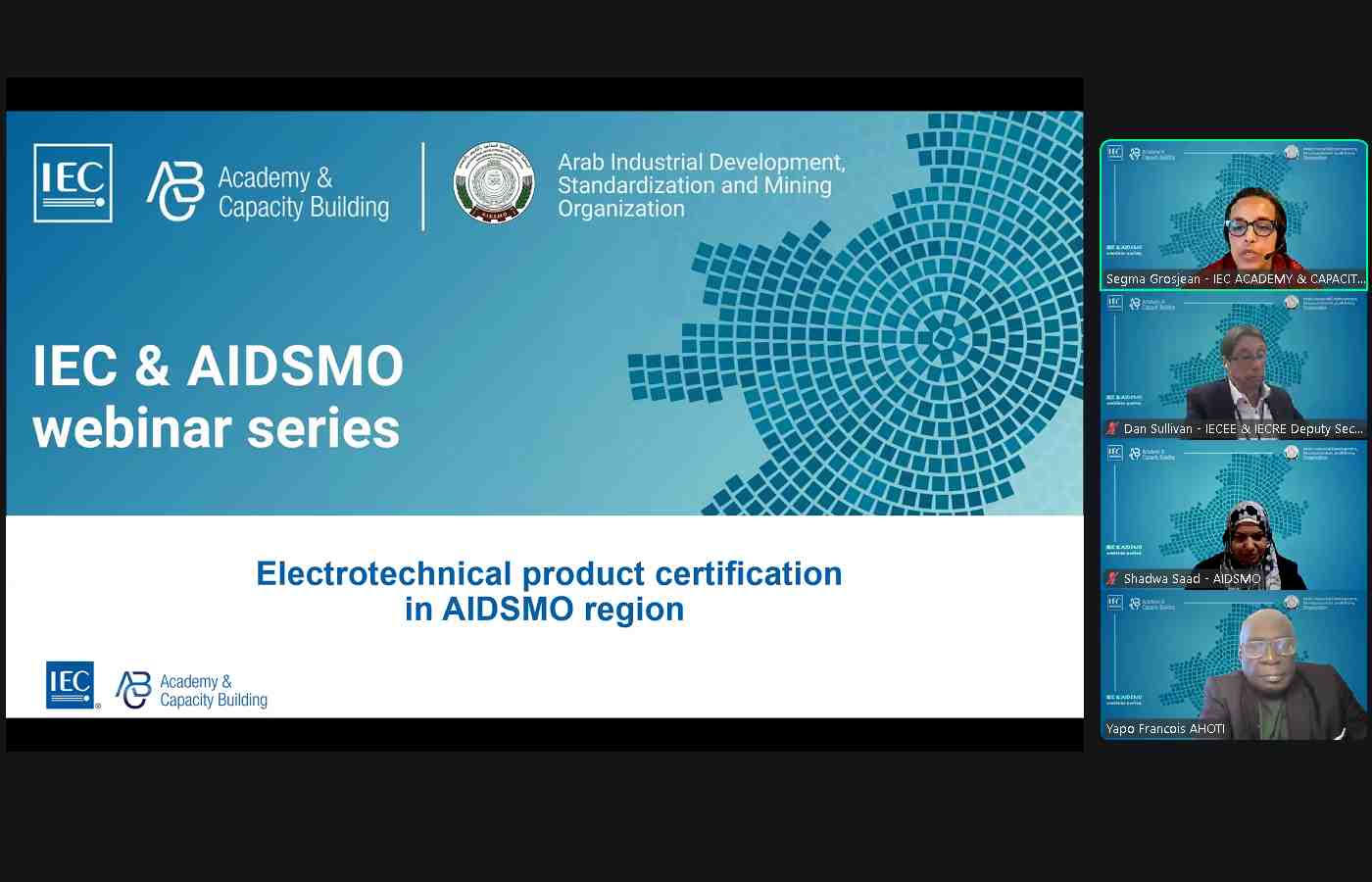  الدورة التدريبية تحت عنوان:  شهادات المطابقة في المجال الكهروتقني      